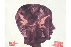 Aiean-Force-III,Etching-on-dies-cut-paper,22''X30'',2012